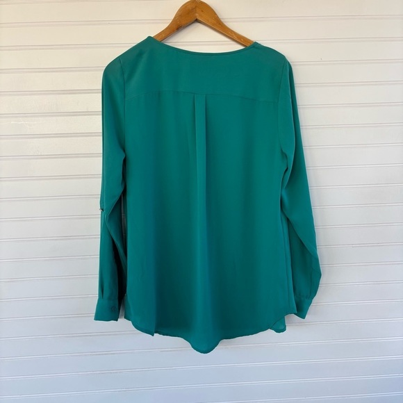 Apt 9 Chiffon long sleeved dressy blouse Size L - Picture 2 of 8